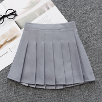 女童半身裙2021新款儿童装学生春夏短裙大童女孩学院风裙子 灰色 110cm