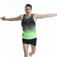 田径服套装男跑步服中小学生 新款情侣健身训练服考试田径运动服 男生黑色 L