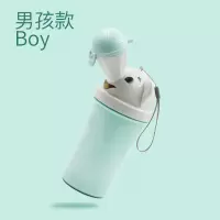儿童尿盆小便器小孩尿桶车载小便器尿壶男女宝宝小便桶婴幼儿夜壶 豆绿色(男宝款)
