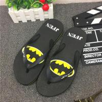 男士人字拖潮卡通蝙蝠侠夹脚凉拖鞋夏季沙滩防滑学生韩版个性拖鞋 黑色 蝙蝠侠 707 40 适合平时38.39码