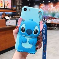 vivoy83/y85零钱包y66/y67/s1手机壳y71/y7s/y79卡通y93s/y97女款 蓝色+史迪仔零钱包