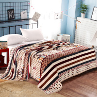 毛毯加厚冬季珊瑚绒毯子法兰绒单双人床单学生宿舍空调毯毛巾被子 香奈儿 150cm×200cm