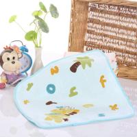 夏季款纯棉双层纱布印花方巾幼儿园小毛巾吸水毛巾方巾柔软好用 5条装