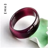 [高档礼物]靓丽猫眼石手镯女 韩版闪亮猫眼玉镯子15mm面宽转运 深紫色 内径53mm-54mm