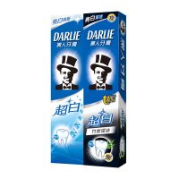 牙膏90g多选超白茶倍健竹炭绿茶薄荷清新口气口臭去牙渍去黄 超白+竹炭(两支共180g)