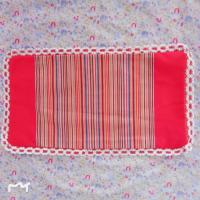 老粗布全棉荞麦儿童枕头0-1-3-6岁宝宝婴儿定形枕芯透气吸汗 大红枕套 45*25cm