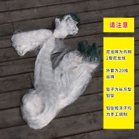 渔网尼龙线粘网沾网丝网三层沉网加粗鱼网捕大鱼网2米水库挂鱼网 尼龙3指*1.5米高22米长三层沉网