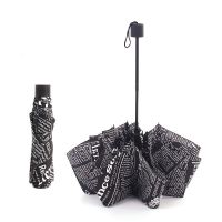 创意折叠全自动雨伞个性潮流晴雨两用伞女学生韩版防紫外线遮阳伞 手开常规黑报伞