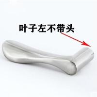 门锁室内卧室静音门锁家用通用型欧式简约厕所卫生间实木门把手 叶子不锈钢左不带头手柄
