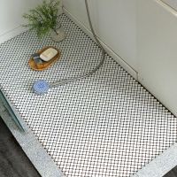 特价厂家直销卫生间洗澡脚垫拼接浴室防滑垫淋浴房隔水垫子25*25 白色 25*25厘米(4片装)
