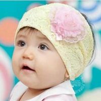 婴儿帽子春夏薄款儿童护卤门凉帽女宝宝可爱超萌公主假发帽空顶帽 黄色蕾丝点钻 建议年龄3-24个月 头围38-54