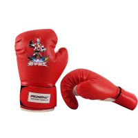 儿童3-14岁拳击手套散打泰拳训练男女孩搏击青少年格斗跆拳道拳套 红铠甲勇士 4oz(3-9岁)