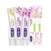 舒克牙膏牙刷组合套装防蛀美白养护牙龈舒缓敏感去口气口臭 防蛀+维C+舒敏+牙刷2支