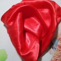 舞蹈丝巾手绢小方巾手帕胶州秧歌丝巾雪纺仿真丝纱表演 仿真丝大红 35*35厘米(建议儿童)