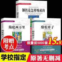 海底两万里骆驼祥子老舍钢铁是怎样炼成的初中版中学生必读3本 老师推荐3册(聚划算)