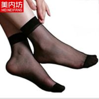 丝袜短袜女薄款防勾丝水晶丝袜脚尖透明春夏季短袜子隐形女短丝袜 黑色 20双[水晶袜]