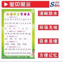 声母韵母表整体认读音节表挂图小学生汉语拼音字母表墙贴儿童拼音 40*60cm相纸材质
