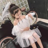 网红同款儿童公主裙夏装2020新款韩版连衣裙洋气裙子项链限件随机 白色[送项链] 100 (5码/身高90cm左右)