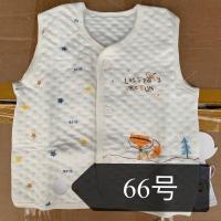女宝宝马甲春秋外穿男儿童马夹婴儿背心纯棉新生儿双层坎肩外套薄 白色 66