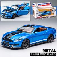 福特野马谢尔比GT350合金跑车模型1:32声光回力玩具仿真汽车模型 福特野马GT[盒装]蓝色