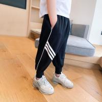 男童裤子2021夏季新款儿童装韩版冰丝防蚊裤薄款中大童宽松凉快潮 黑色(冰丝防蚊裤) 100 建议身高90-100厘米