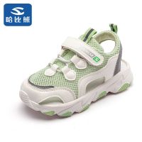 儿童凉鞋网红2020夏季中大童软底女学生韩版男孩运动沙滩鞋 白绿 GU7002 27 内长17.5/脚长16.5