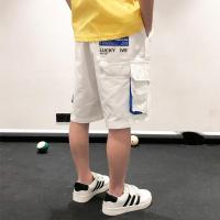 男童短裤薄款休闲中裤宽松五分裤夏装潮牌工装裤子夏季中大童男孩 白色 170cm