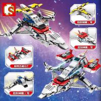 宇宙英雄奥特曼系列怪兽儿童兼容乐高积木拼装男孩玩具 4合2胜利神鹰号-431颗粒含2人仔