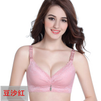 [买2减3]薄款无钢圈带钢圈孕妇内衣哺乳文胸喂奶胸罩聚拢防下垂 2020款带钢圈#豆沙红 40/90