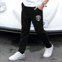 胖男童2020新款宽松儿童春秋长裤子春季新款休闲运动装加肥加大裤 变形金刚黑色（清爽透气）裤子 120 建议身高110c