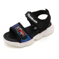 女童彩虹底网红凉鞋2020夏季新款韩版软底防滑中大童平底沙滩运动 CD-08黑色 内长17.1cm 27码