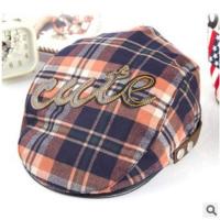 韩版儿童帽子春夏新款贝雷帽男宝宝鸭舌帽1-2-3岁童帽潮 cate桔色 头围50厘米适合1-3岁