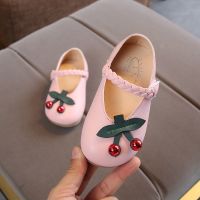 [开学季促销]春季新款宝宝单鞋女童软底防滑可爱时尚公主鞋韩版 樱桃款粉色 21码内长14厘米