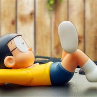 哆啦a梦机器猫叮当猫大熊 大雄手办公仔玩偶车载汽车摆件模型送胶 单大雄