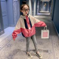 女童网红春秋外套风衣2021新款韩版洋气儿童秋季中大童时髦上衣潮 桃粉[尺码正,勿拍大] 110cm