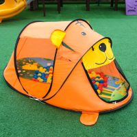 [分床神器]自动速开儿童卡通帐篷室内游戏屋户外蚊帐生日礼物 经典老虎 配套爬行垫