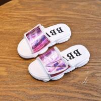 儿童帆布鞋2020夏季新款亮片半拖鞋小女孩一脚蹬懒人鞋休闲女童鞋[4月15日发完] T001粉色 26码内长16偏小