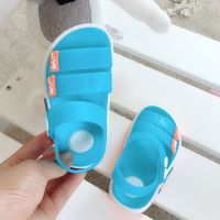 2019夏季新款儿童凉鞋女小孩沙滩鞋男童宝宝幼儿凉鞋女软底防滑 天蓝色 果冻凉鞋 内长13.5cm 20码