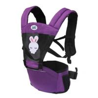 婴儿背带腰凳四季款双肩透气背带抱婴腰凳多功能宝宝腰凳婴儿背带 小兔款[魅紫色]
