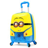 麦昆汽车儿童拉杆箱大黄蜂小学生行李箱男女孩卡通登机旅行箱18寸 18寸方黄人
