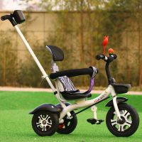 儿童三轮车手推车脚踏车1-6岁男女宝宝2-3-4岁骑行车自行车 白色 骑行款发泡轮