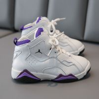 儿童篮球鞋加绒2021春秋新款 男童鞋子潮中大童女童运动鞋aj7童鞋 白色 998 单里 26 内长16.3cm