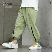 童装男童裤子春秋2020新款儿童韩版运动裤男孩中大童宽松休闲长裤 绿色 运动 110cm