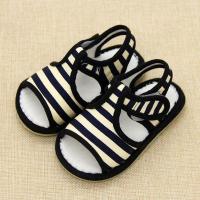 宝宝儿童千层底手工布凉鞋手工纳纯棉布凉鞋透气吸汗幼儿园夏天 蓝条纹 内长11厘米（约6个月）