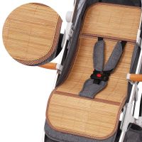 夏季儿童竹席幼儿园凉席双面学生宿舍床席子婴儿午睡推车宝宝凉席 生态水墨推车席30*75cm