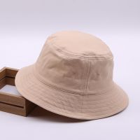 日系百搭款纯棉儿童亲子渔夫帽子男女盆帽小童礼帽小码小头围小号 卡其 成人款可调节（55-59cm）