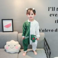 纯棉婴儿睡袋秋冬加厚1-5岁儿童睡袋新款分腿防踢被婴儿连体睡衣 绿色青蛙薄款 80 建议身高50-80cm