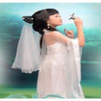 儿童古装服装女童拖尾小贵妃装唐朝公主古代仙女舞蹈cos演出汉服 白色 100cm(送头花送眉心贴)
