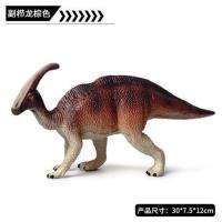 侏罗纪仿真恐龙模型新款棕色副栉龙儿童塑胶静态恐龙模型玩具 KX棕色副栉龙