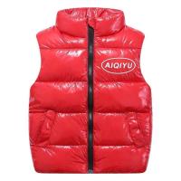 20新款儿童羽绒棉马甲小中大童马夹背心秋冬季男女童加厚免洗外套 红色 120